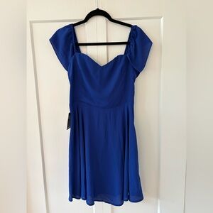 Express Royal Blue Midi Dress